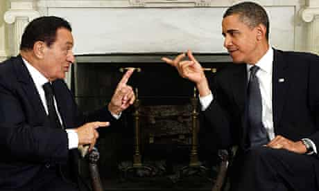Hosni Mubarak and Barack Obama