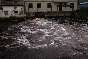 Industrial pollution: Wastewater in Gurao, Shantou, Guangdong, China