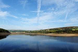 Weather: A view of Bottoms Reservoir looking towards the village of Tintwhistle