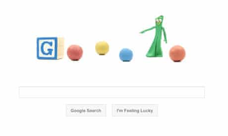Gumby in a Google Doodle tribute to Arthur 'Art' Clokey