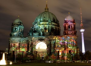 24 hours: Berlin, Germany: The Berlin Dome before the Festival of Lights begins