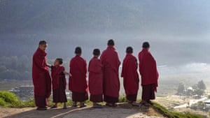 24 hours: Thimphu, Bhutan: Novice monks at the Dechen Phrodrang Buddhist monastery