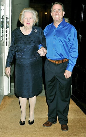 Liam Fox: 24 September 2011: Liam Fox with Baroness Thatcher