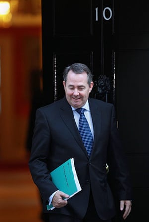 Liam Fox: 20 October 2010: Liam Fox leaves Number 10 Downing Street