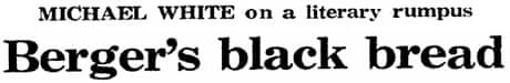 John Berger donates winnings to Black Panthers in 1972