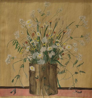 Exchanging Hats book: Daisies in a Paint Bucket, a painting by Elizabeth Bishop