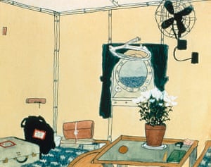 Exchanging Hats book: Cabin with Porthole, a painting by Elizabeth Bishop