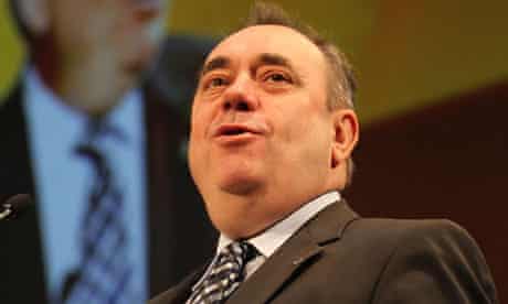 Alex Salmond addresses the Scottish National Party annual conference in Inverness