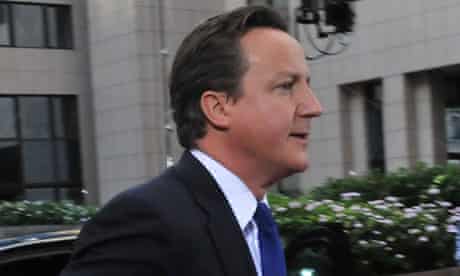 David Cameron arrives at the EU headquarters in Brussels