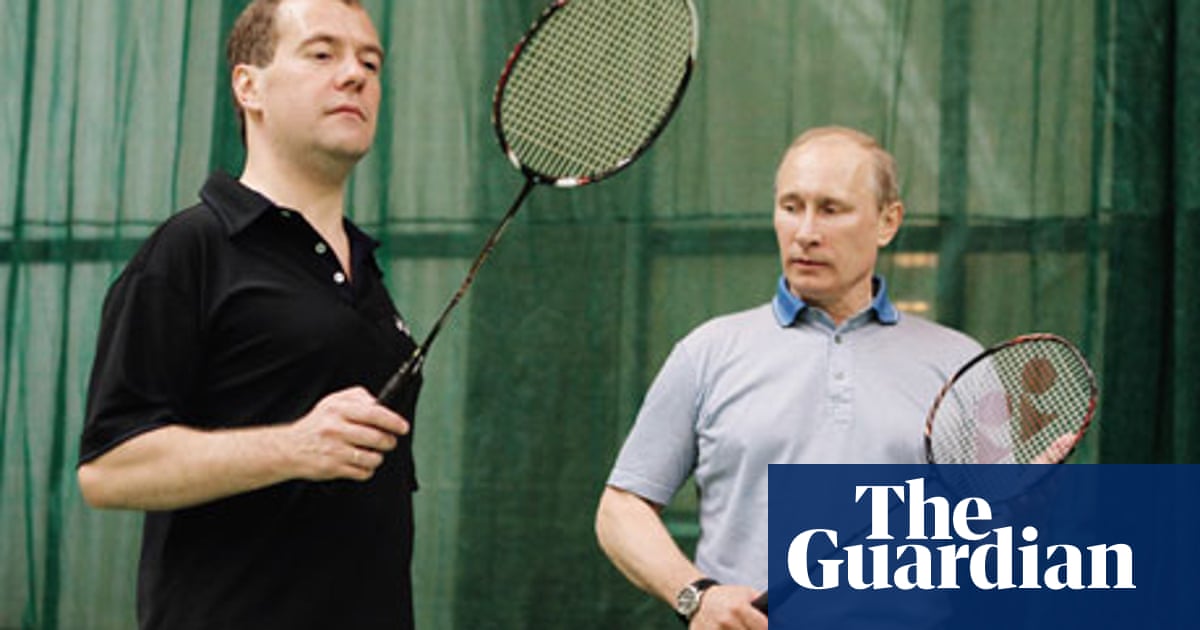 Putin and Medvedev battle it out … on the badminton court Badminton