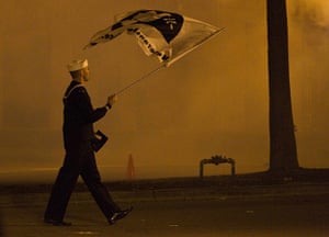 occupy oakland clashes: A US Navy veteran peace campaigner in uniform