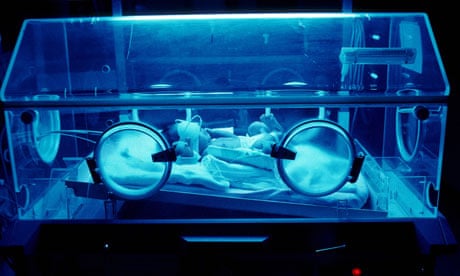 An incubator in a maternity unit