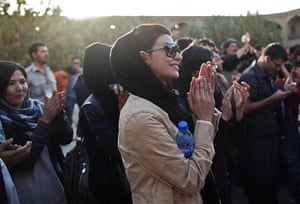 FTA: Ahmad Masood: An Afghan woman applauds during Sound Central