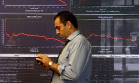 Trader at the Greek Stock Exchange
