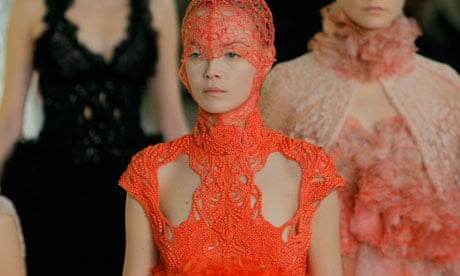 Alexander McQueen collection shocks Paris fashion week with extreme ...