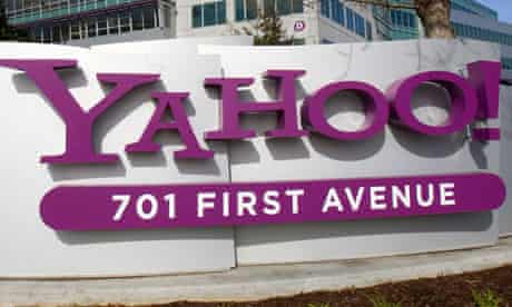 File photo of a Yahoo! sign sitting out front of their headquarters in Sunnyvale
