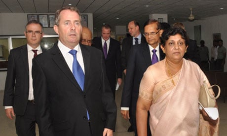 Liam Fox and Adam Werritty on the official trip to Sri Lanka