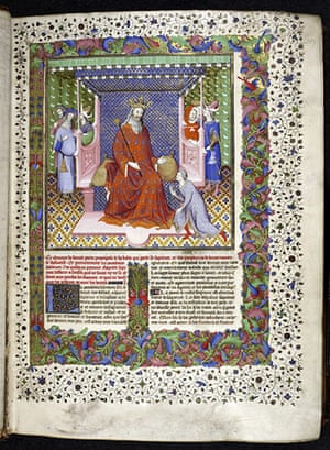 Genius of Illumination: King Solomon instructing his son, Bible historiale