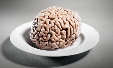 Human brain on a plate