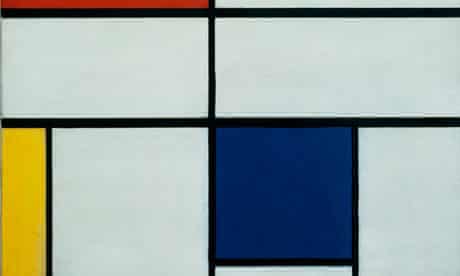Mondrian's Composition C with Red Yellow and Blue