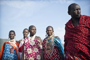 Climate change in Kenya: Maasai pastoralists living near the Tanzanian border Kojiado District Kenya