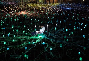 24 hours in pictures: Bruce Munro's installation 'Field of Light' Holbourne Musuem, Bath