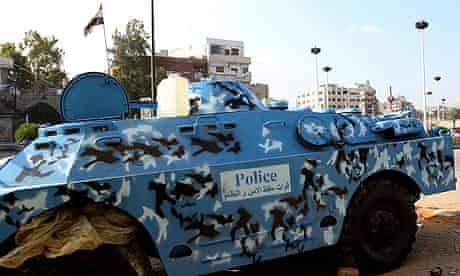 Syrian police armoured vehicle