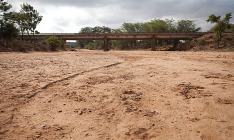 Dry river bed in Mwingi District, Kenya