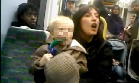 Woman making racist comments on tram