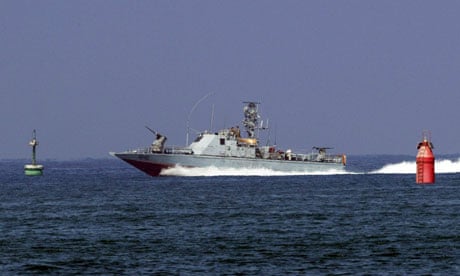 An Israeli army military vessel
