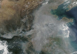 Satellite Eye on Earth: Haze filled the air over the coastal plain of eastern China