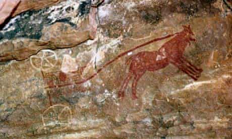 Rock painting believed to show a Garamantes chariot
