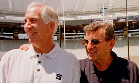 Penn State head football coach Joe Paterno, right, with Jerry Sandusky in 1999