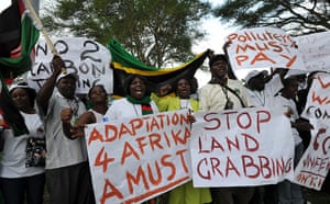 COP17 in Durban: Zulu members of  The Trans African Climate Caravan of Hope