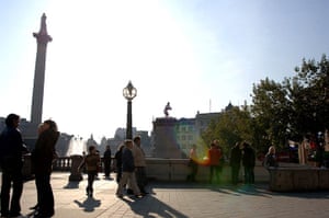 Jonny Wilkinson Retires:  Wilkinson stands on a plinth in Trafalgar Square in London