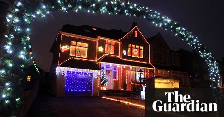 Christmas lights rope houses outdoor lighting lanterns light around lights1 xmas merry silhouette decorate most Houses transformed by Christmas lights – in pictures | Life and style