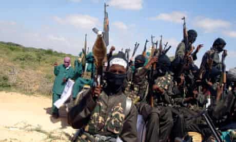 Armed fighters from al-Shabab