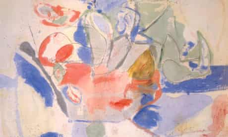 Detail from Helen Frankenthaler's Mountains and Sea (1952)