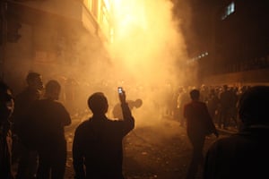 Camera phones: Protestors in Cairo