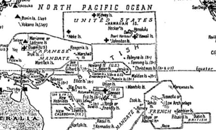 Map of Pearl Harbour Guardian 8 December 1941