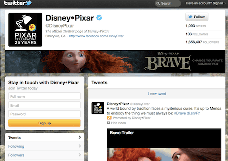 Disney Pixar Twitter