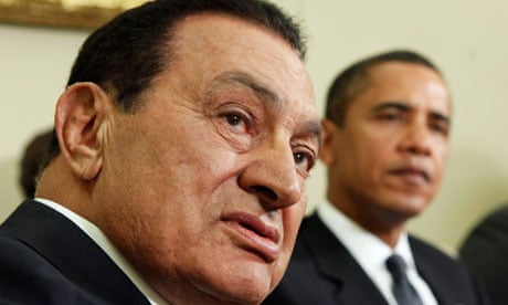 Hosni Mubarak and Barack Obama in Washington, 2009