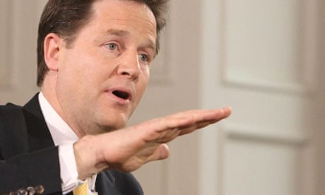 Nick Clegg addresses students in London