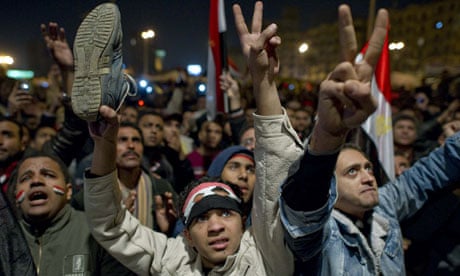 Egyptian anti-government demonstrators f
