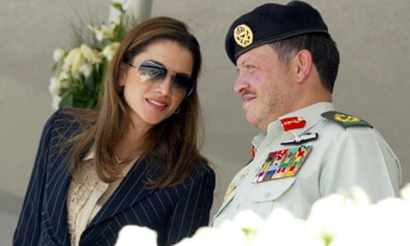 Jordan's King Abdullah II with his wife Queen Rania
