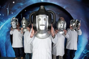 The Doctor Who Experience: five generations of Cybermen heads