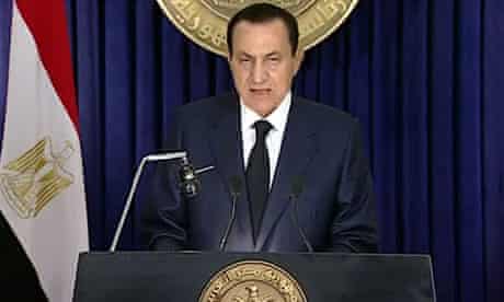 Egypt's president Hosni Mubarak