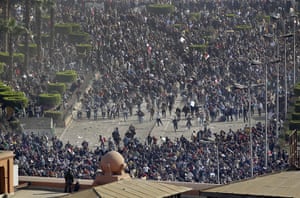 Battle for Egypt: Demonstrators for and against the government clash in Cairo
