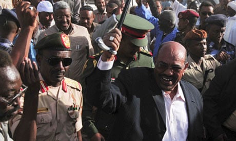 Omar al-Bashir at a rally in Omdurman 16/02/2011
