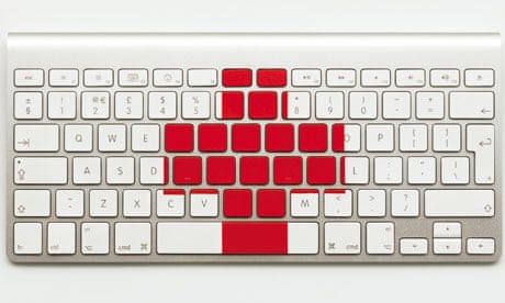 keyboard with red cross